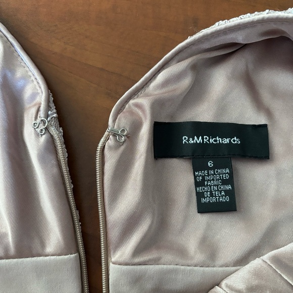 R&M Richards Size 6 Tan Sparkly Prom Dress - Picture 14 of 15